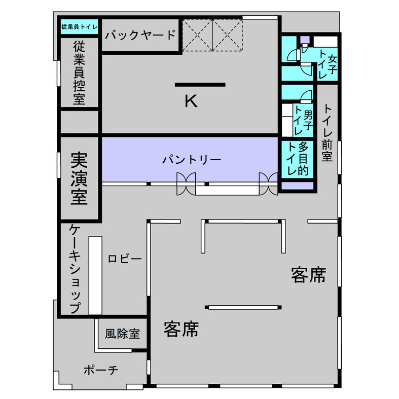 加木屋町丸根店舗の間取り