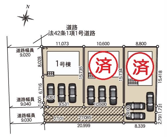 吉見町東野第20　の区画図|現地区画図