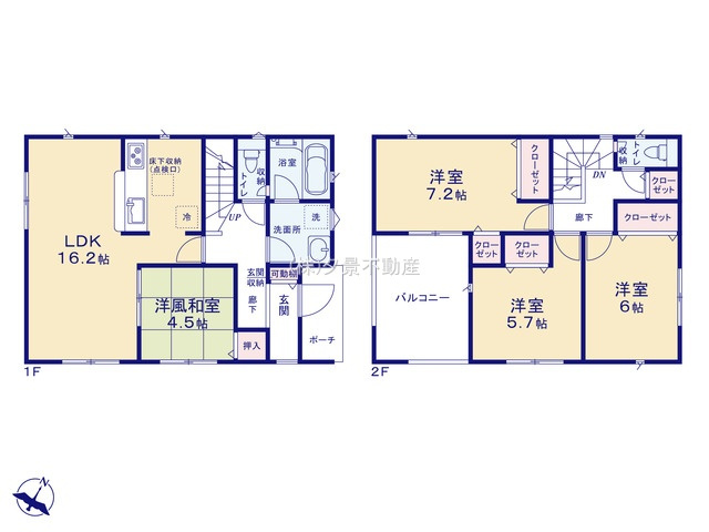 【間取り】 | 《仲介手数料無料》久喜市菖蒲町下栢間2812-15(全1戸)新築一戸建てクレイドルガーデン