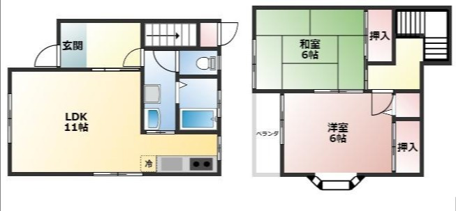 ツインルーフおもだかの間取り