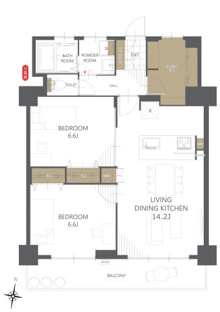【間取り】久留米ハイライズ 