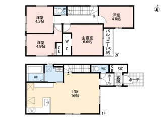 【間取り】 | 高槻市東上牧2期2号棟　新築戸建