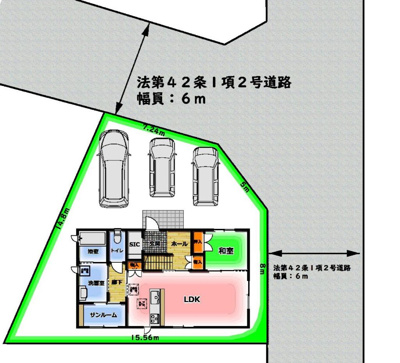 【区画図】 | 鳥取市宮長中古戸建て
