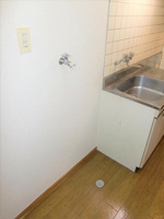 室内洗濯機置き場。