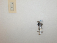 室内洗濯機置場ワンタッチ水栓