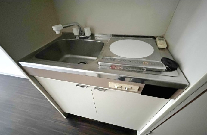 グリーンノア弦巻　ボタンロック　IHコンロ　常時ゴミ出し可のキッチン