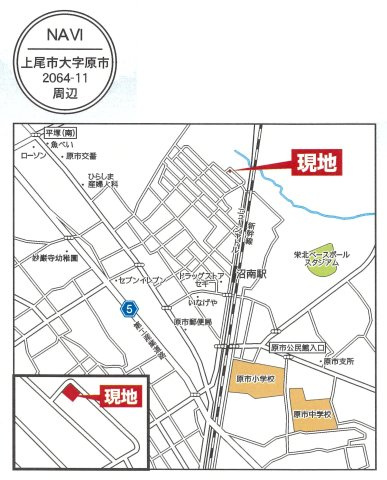 仲介手数料無料　新築戸建　上尾市原市17期　全１棟の地図