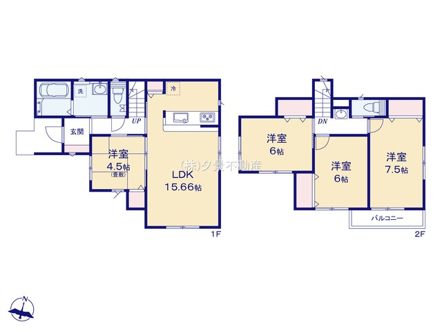 《仲介手数料無料》桜区大字下大久保1086-1新築一戸建ていろどりアイタウンの間取り