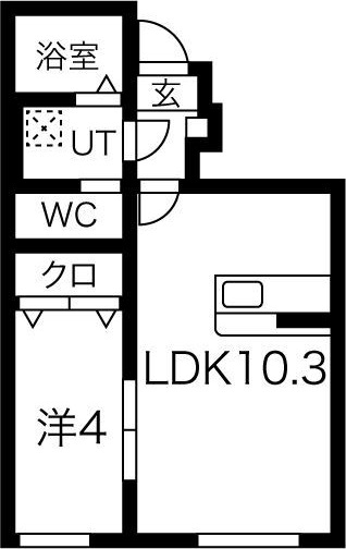 フルールポミエB棟の間取り
