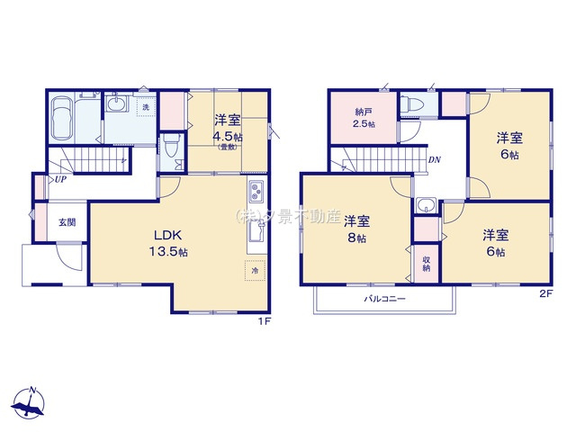 《仲介手数料無料》桜区大字下大久保1086-1新築一戸建ていろどりアイタウンの間取り