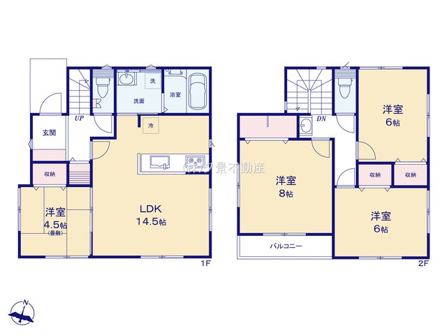 《仲介手数料無料》桜区大字下大久保1086-1(10号棟)新築一戸建ていろどりアイタウンの間取り