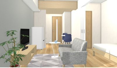 【居間・リビング】 | Arista箱崎 | アレンジ自由自在の広々空間です！