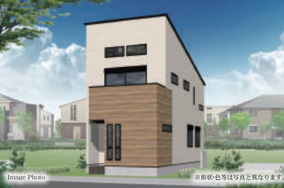 【外観パース】 | 藤沢市石川　新築戸建て２棟 | 1号棟