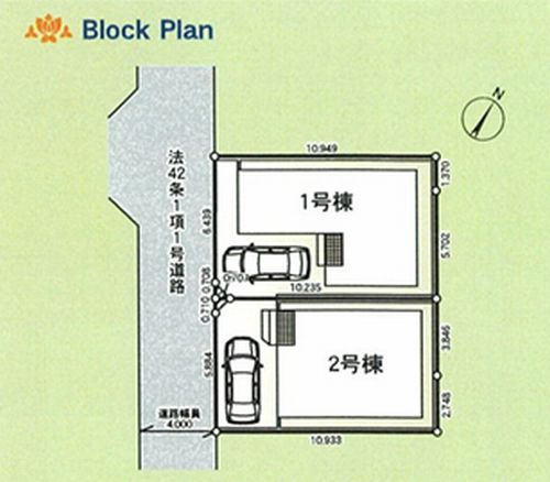 【区画図】 | 【仲介手数料０円】相模原市南区相武台第23　新築一戸建て　全2棟 | 相模原市南区相武台第23　新築一戸建て　全2棟
