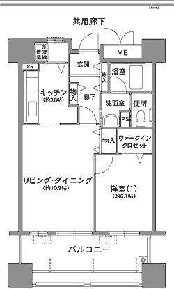 コーシャハイツ安土町の間取り