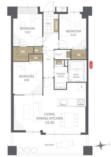 【間取り】パルテノン二日市レジデンシャルヒルズ 