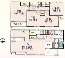 保育園等生活施設徒歩圏の間取り|4LDK