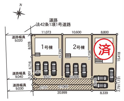 【区画図】 | 吉見町東野第20　 | 現地区画図