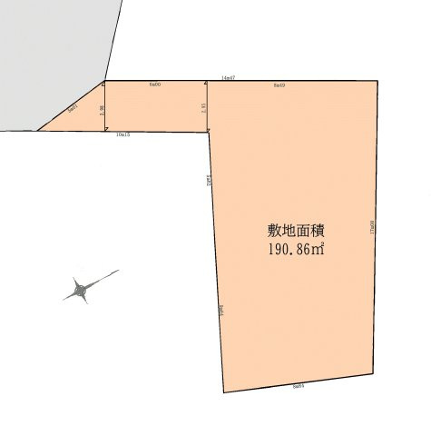 福生市熊川　土地全1区画の区画図