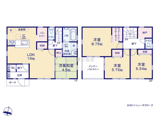 【間取り】 | 《仲介手数料無料》西区大字宝来369-1(3号棟)新築一戸建てリーブルガーデン