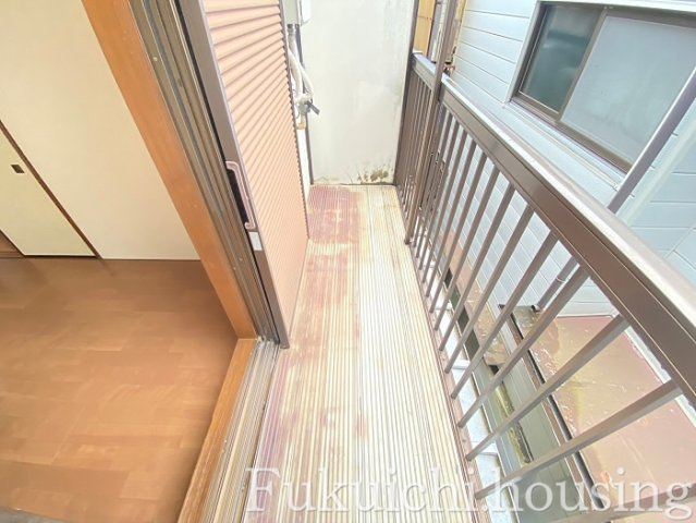 上保コーポのバルコニー