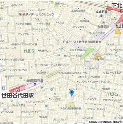 エルスタンザ下北沢の地図