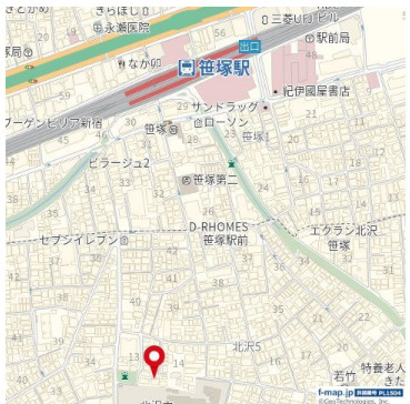 Sera.U笹塚の地図