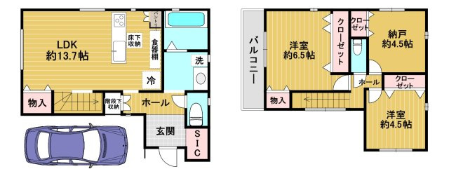 岸和田市下野町5丁目　戸建の間取り