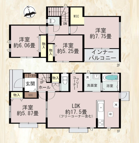 【間取り】 | 福岡市東区美和台5丁目第1　A号棟（全2棟）【仲介手数料無料・0円】 | 平日、土日祝日もお好きな日時にご見学可能です。お気軽にお問合せ下さい。