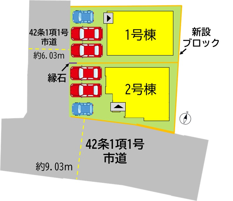 八幡西区浅川台3丁目3期の区画図