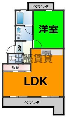 仲介手数料0円！！ハイツ第一やまびこの間取り
