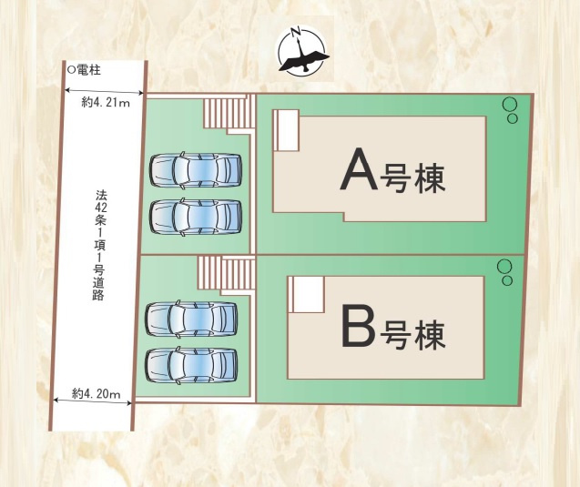 【区画図】 | 福岡市東区美和台5丁目第1　B号棟（全2棟）【仲介手数料無料・0円】 | 区画図です。2号棟