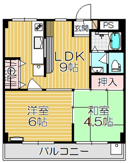 【間取り】 | 甲南第3六甲ハイム