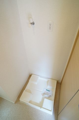 プラセール宝塚Ⅱの設備|室内洗濯機置き場。
参考、同建物・反転間取りの号室