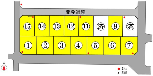 東邦ピュアタウン沢村2丁目　13号地の区画図|07/15 17:14