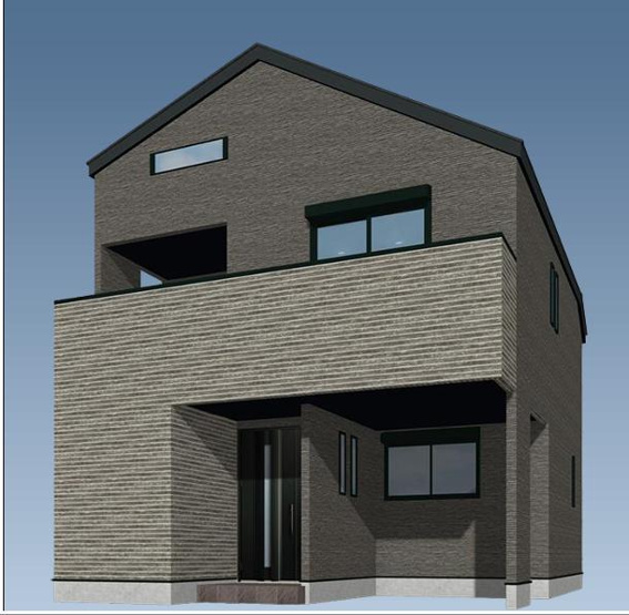 【外観パース】 | 練馬区高野台3丁目新築戸建全3棟残1棟 | 外観パースです