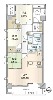 【間取り】 | グランドパレス西宮武庫川