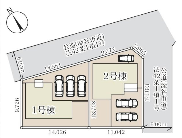 【区画図】 | 深谷市上柴町西第5  LiveleGarden.s　新築戸建　全2棟　1号棟