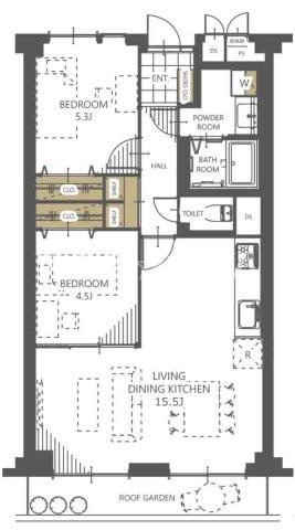 シーアイマンション豊中上野の間取り