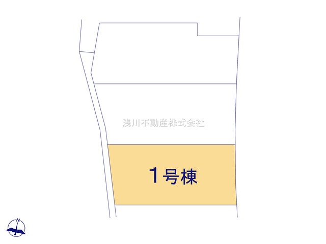 八王子市　長房町　新築一戸建て　４期の区画図|～東16ｍ道路に面している整形地～