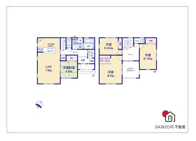 【間取り】 | 深谷市上柴町西第5  LiveleGarden.s　新築戸建　全2棟　2号棟 | 2号棟