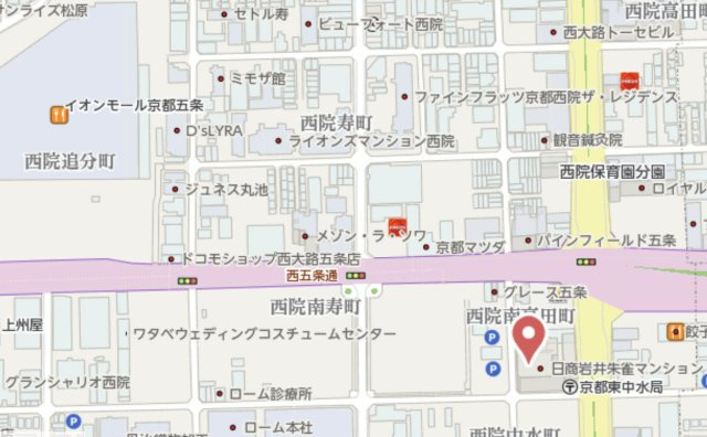 日商岩井朱雀マンション　8階の地図