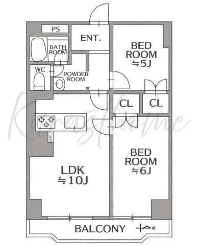 日商岩井朱雀マンション　8階の間取り