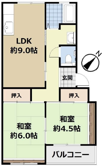 【間取り】 | 垂水上高丸住宅C棟