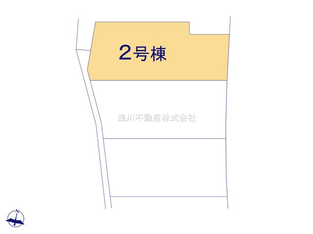 八王子市　長房町　新築一戸建て　４期の区画図|～東16ｍ道路に面している42坪超の敷地～