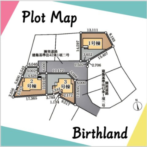 新築戸建・新築建売　安積南長久保1丁目【長期優良住宅】安積三小・安積二中の区画図|カースペース2台　※敷地内に電柱及び支線が入る場合がございます。