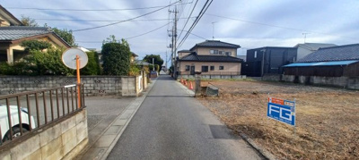 【前面道路含む現地写真】 | 熊谷市新堀新田　3150万　土地