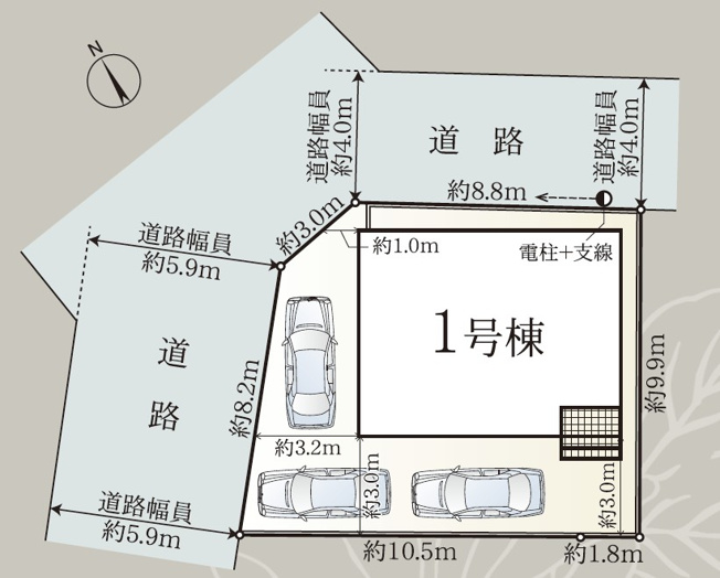 【区画図】 | 葵区住吉町第1　新築戸建　全1棟 | ３台駐車可能！
