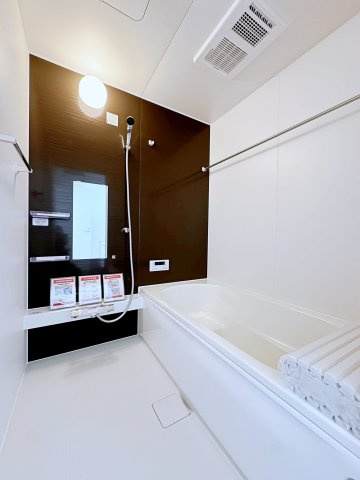 新築戸建・新築建売　郡山市富田町　富田東小・富田中の浴室|浴室乾燥機付きで雨の日や花粉の時期でも室内干しができるので安心です！