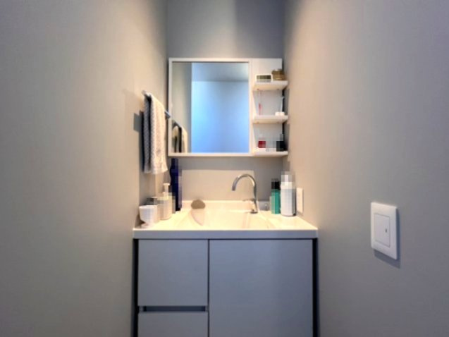 栃木ハウス施工の築浅モデルハウス！！の独立洗面台|2F　使いやすい独立洗面台です